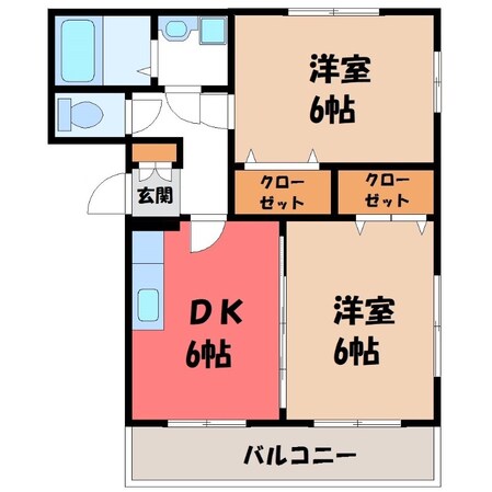 峰駅 徒歩18分 1階の物件間取画像